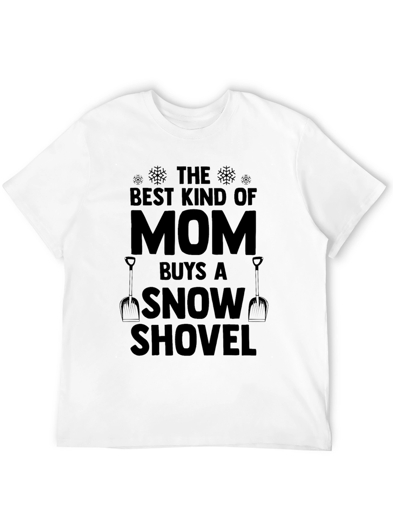 Camiseta Negra: La Mejor Mamá Pala de Nieve