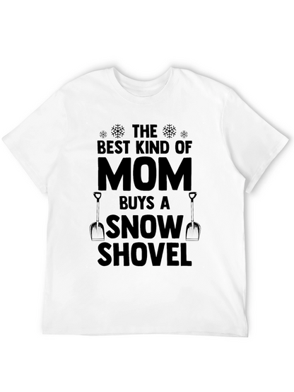 Camiseta Negra: La Mejor Mamá Pala de Nieve
