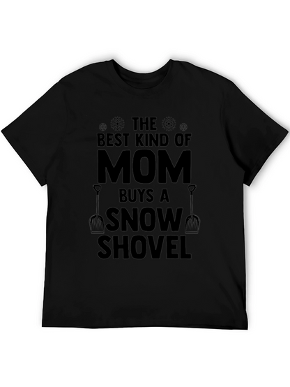 Camiseta Negra: La Mejor Mamá Pala de Nieve