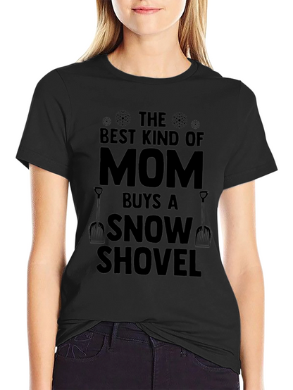 Camiseta Negra: La Mejor Mamá Pala de Nieve