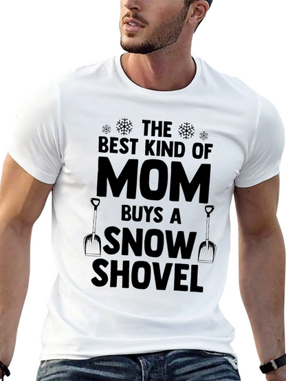 Camiseta Negra: La Mejor Mamá Pala de Nieve