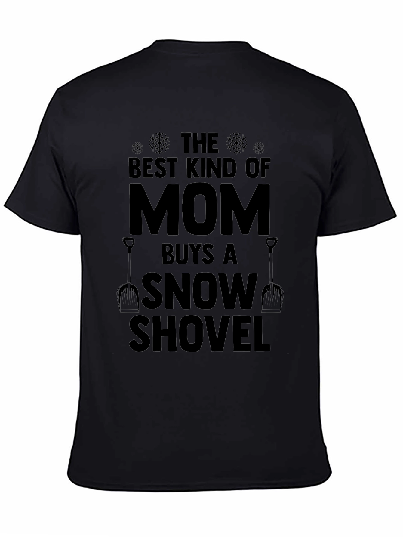 Camiseta Negra: La Mejor Mamá Pala de Nieve