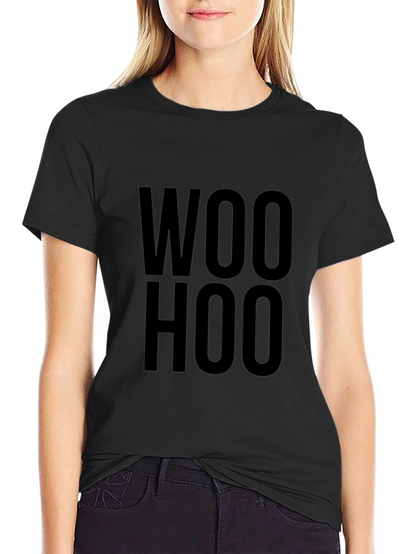 Camiseta Negra Woo Hoo Casual para Hombre