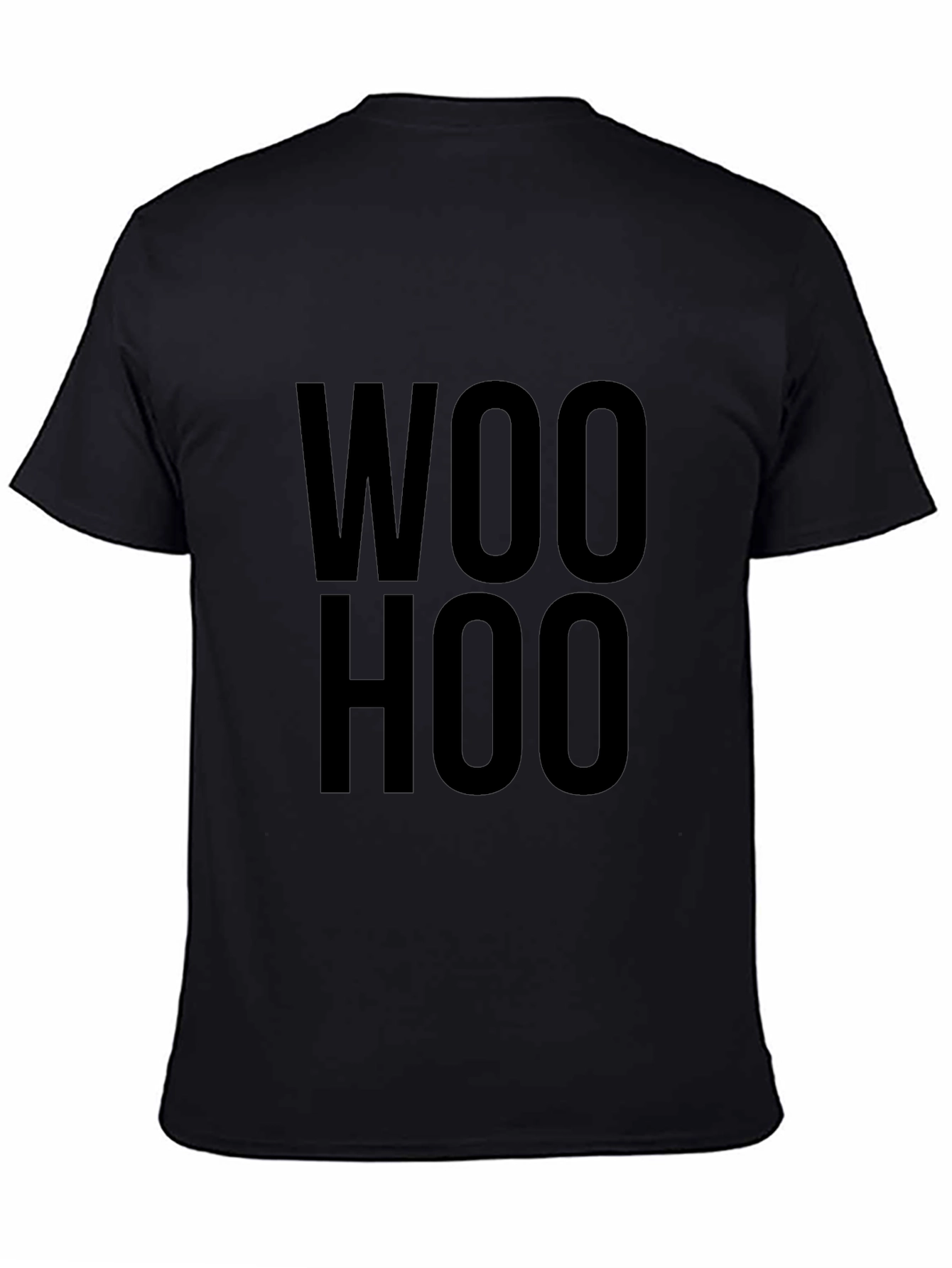 Camiseta Negra Woo Hoo Casual para Hombre