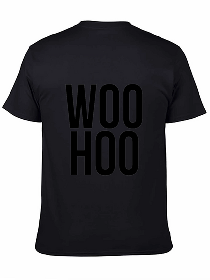 Camiseta Negra Woo Hoo Casual para Hombre