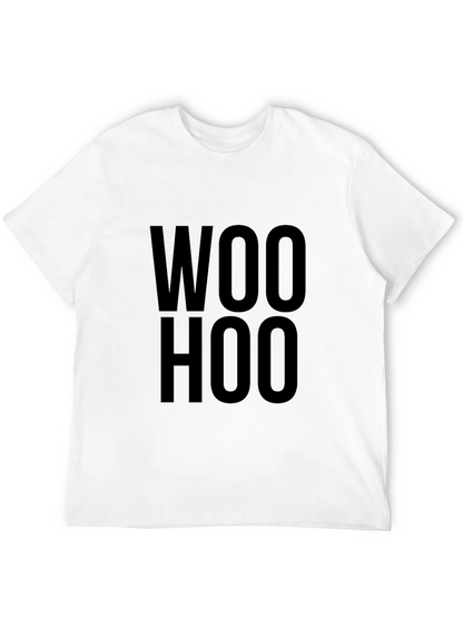 Camiseta Negra Woo Hoo Casual para Hombre