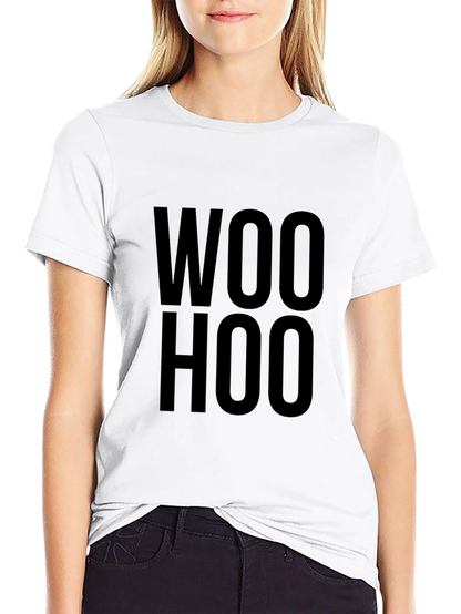 Camiseta Negra Woo Hoo Casual para Hombre