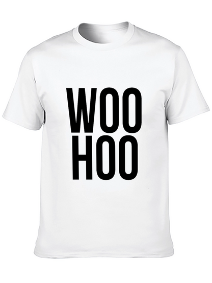 Camiseta Negra Woo Hoo Casual para Hombre
