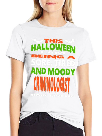 Camiseta Halloween Criminólogo Divertida