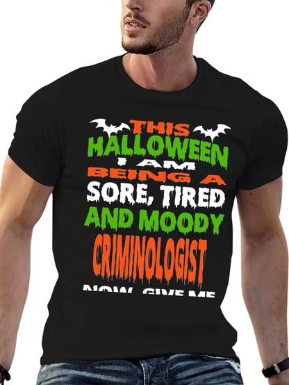 Camiseta Halloween Criminólogo Divertida