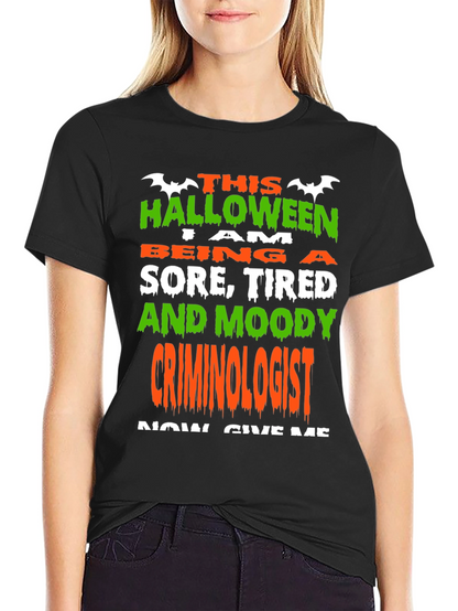 Camiseta Halloween Criminólogo Divertida