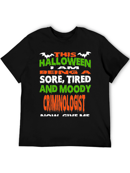 Camiseta Halloween Criminólogo Divertida