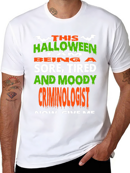 Camiseta Halloween Criminólogo Divertida