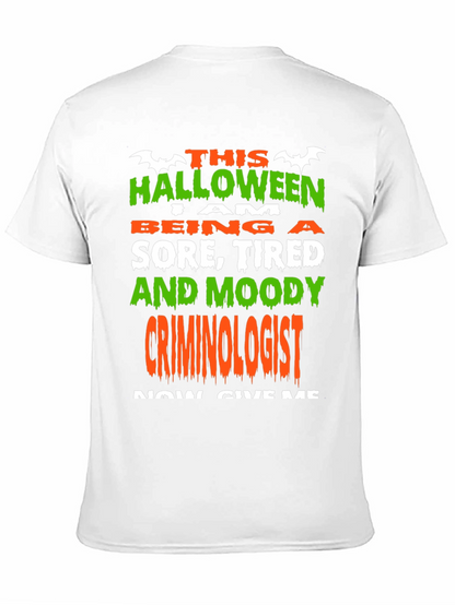 Camiseta Halloween Criminólogo Divertida