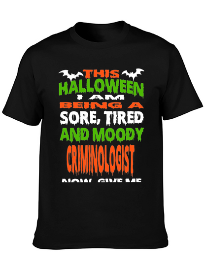 Camiseta Halloween Criminólogo Divertida