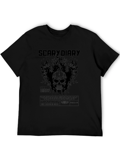 Camiseta Negra Scary Diary para Hombre