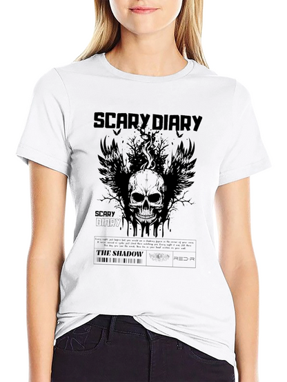 Camiseta Negra Scary Diary para Hombre