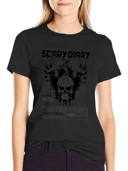 Camiseta Negra Scary Diary para Hombre