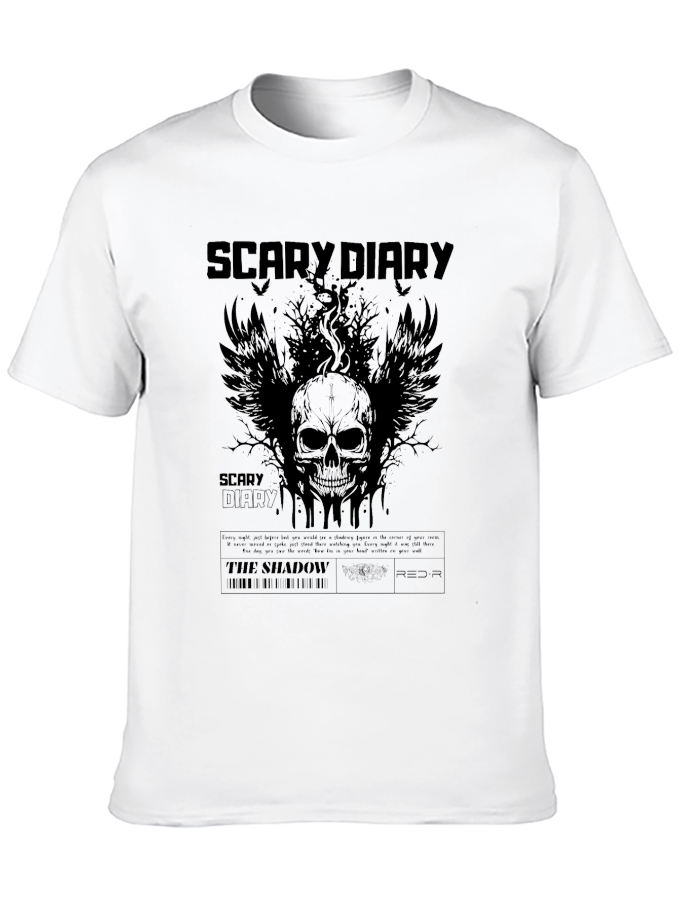 Camiseta Negra Scary Diary para Hombre
