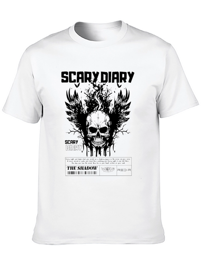 Camiseta Negra Scary Diary para Hombre