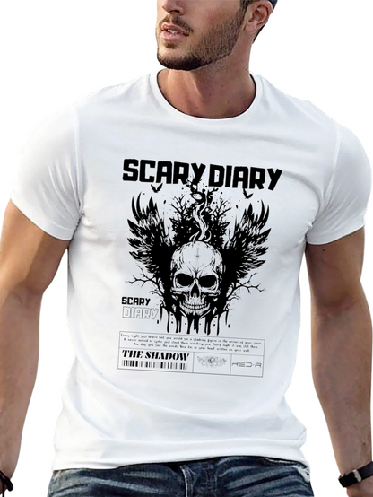Camiseta Negra Scary Diary para Hombre