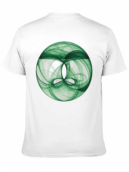 Camiseta Negra con Diseño Abstracto Verde
