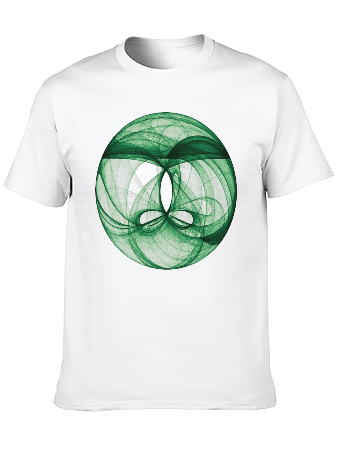 Camiseta Negra con Diseño Abstracto Verde