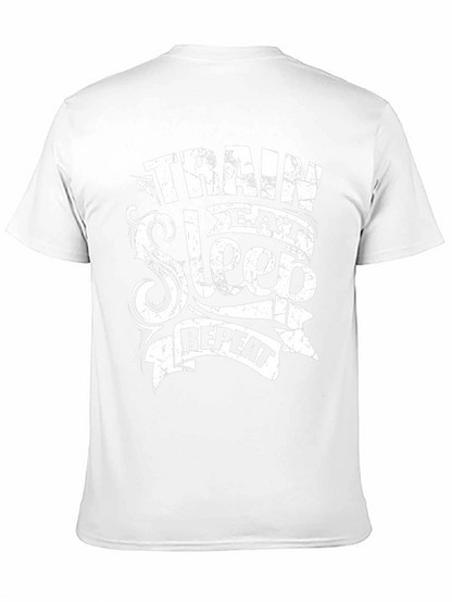 Camiseta Negra Hombre: Entrena Come Duerme Repite