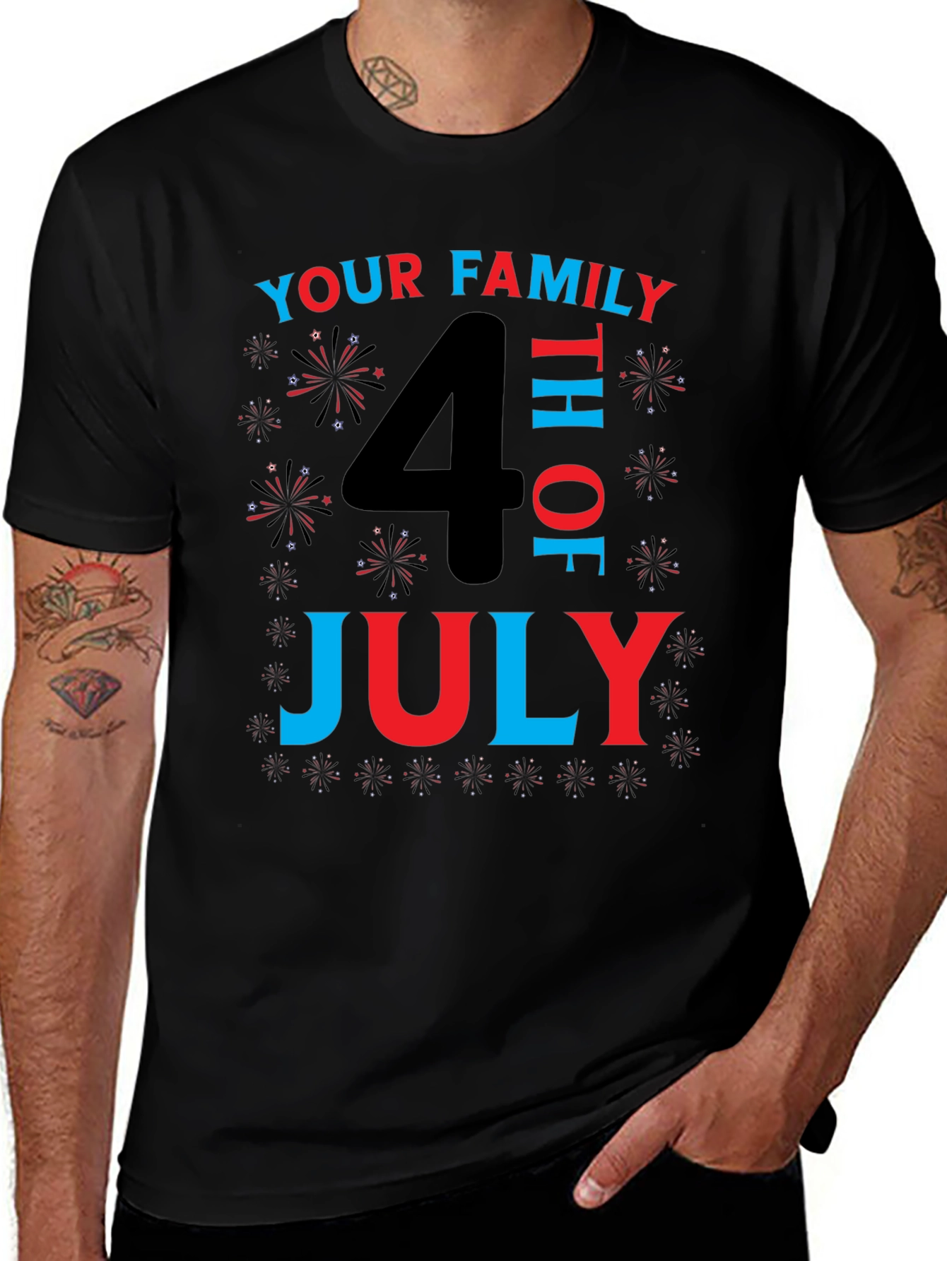 Camiseta Familiar del 4 de Julio - Diseño Patriótico