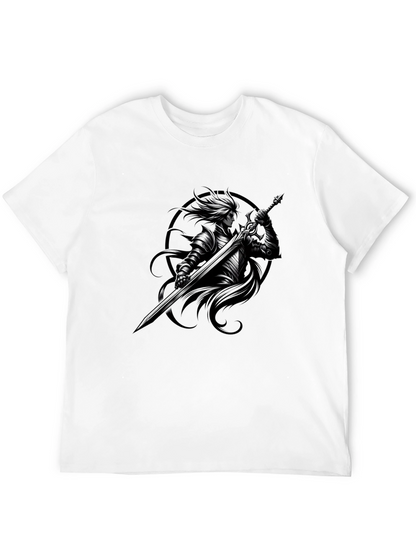 Camiseta Negra Caballero Oscuro con Espada