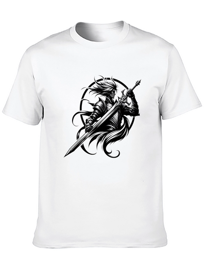 Camiseta Negra Caballero Oscuro con Espada