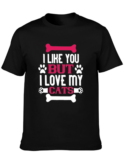 Camiseta Negra I Love My Cats