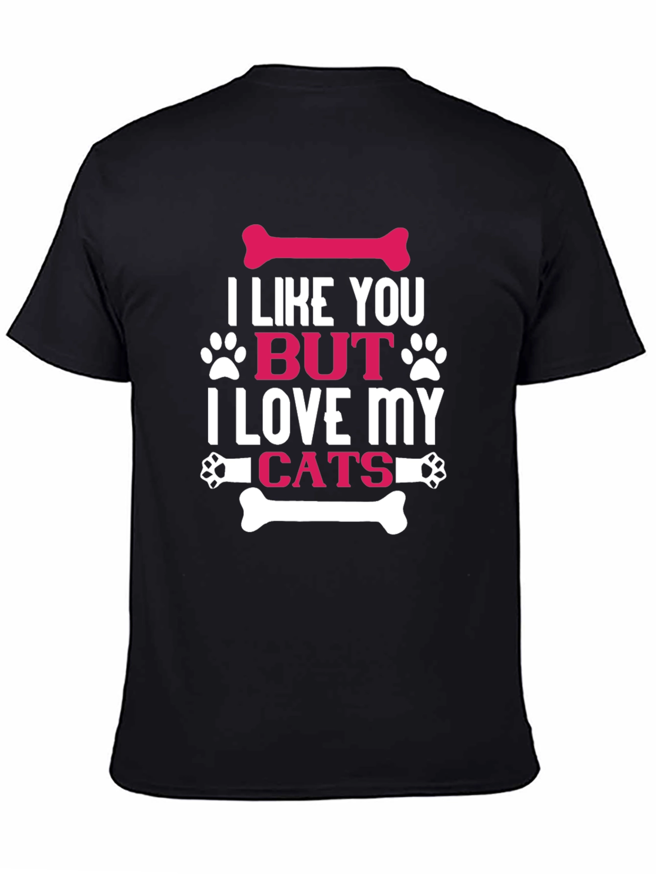 Camiseta Negra I Love My Cats