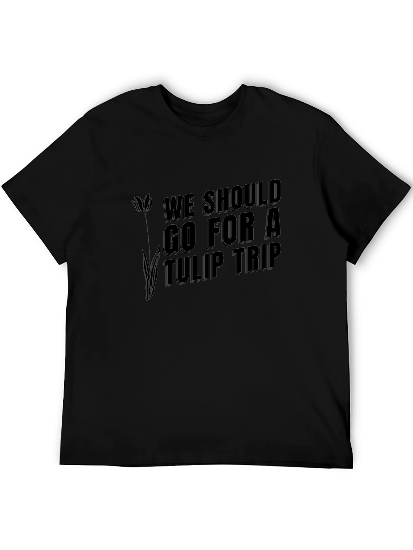 Camiseta Negra Tulip Trip