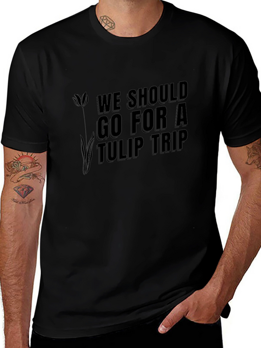 Camiseta Negra Tulip Trip