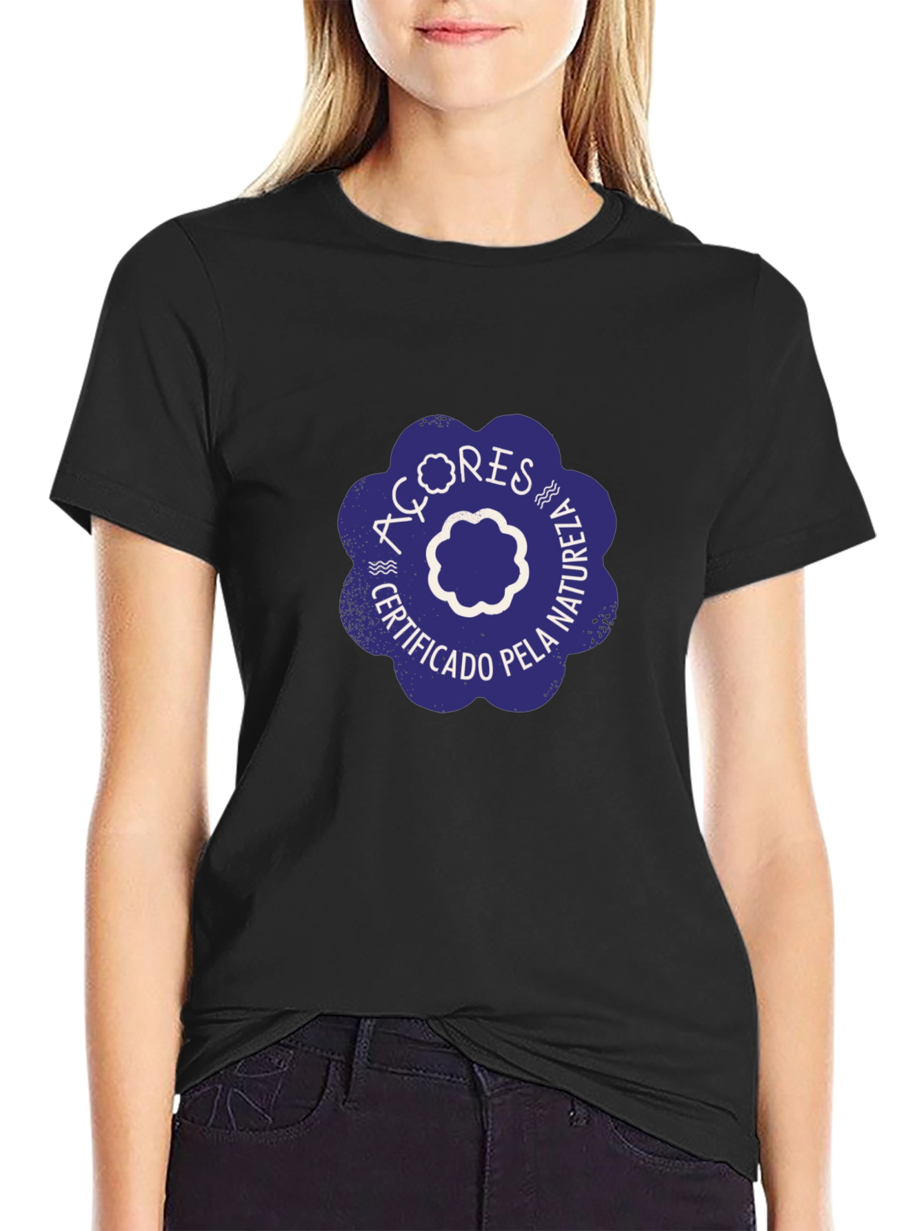 Camiseta Negra Azores Certificado Pela Natureza