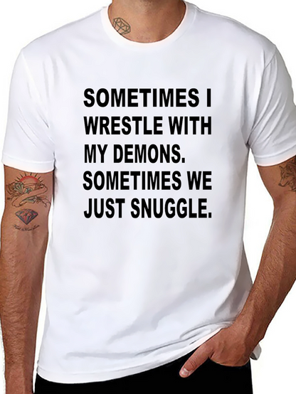 Camiseta Negra: Lucho Con Mis Demonios