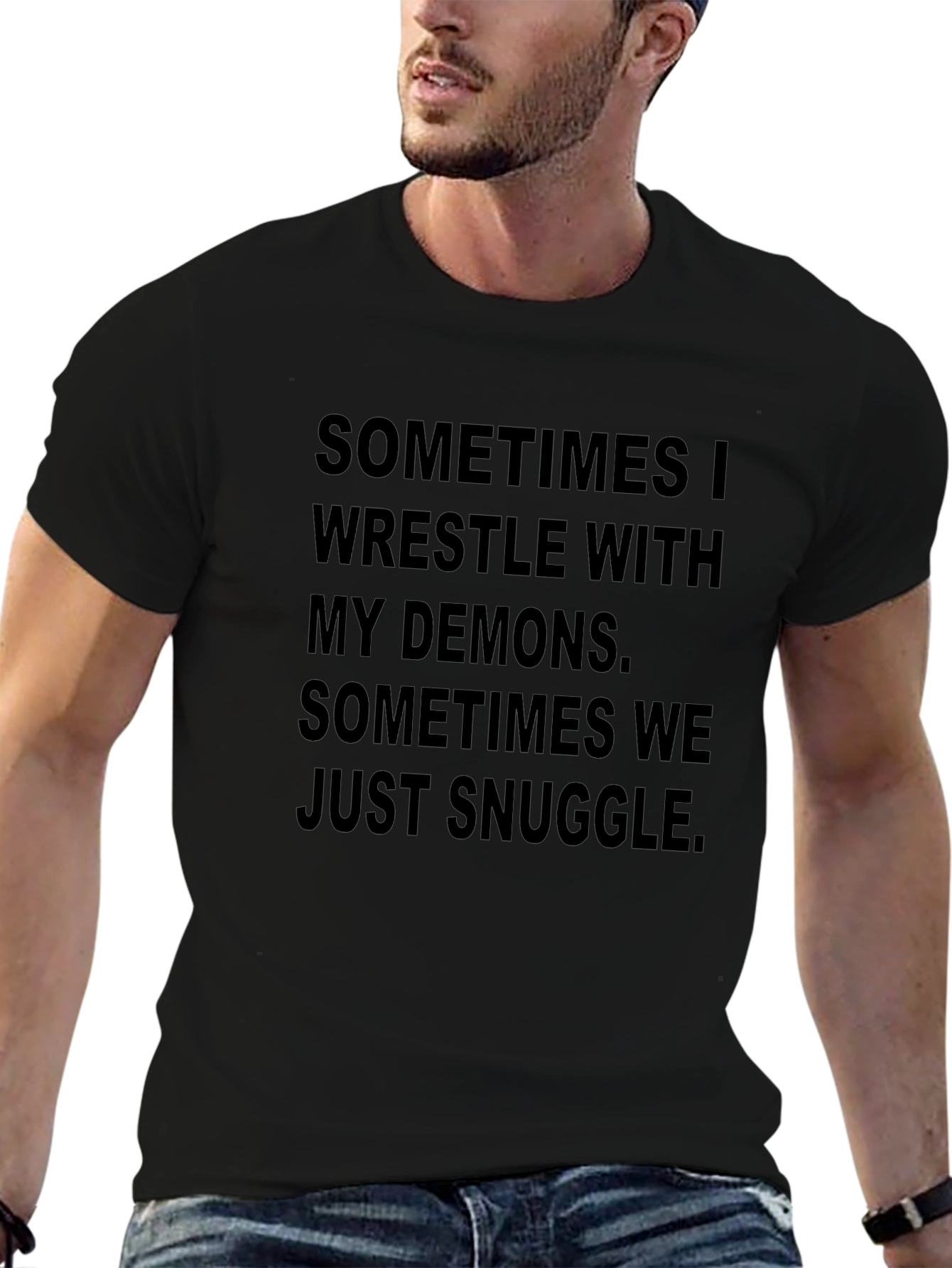 Camiseta Negra: Lucho Con Mis Demonios