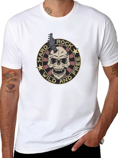 Camiseta Negra Rock n Roll Cráneo