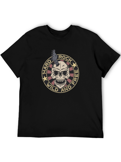 Camiseta Negra Rock n Roll Cráneo