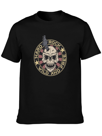 Camiseta Negra Rock n Roll Cráneo