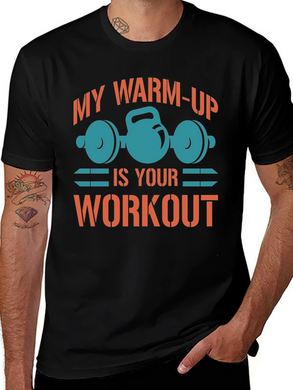Camiseta Negra Gym Mi Calentamiento