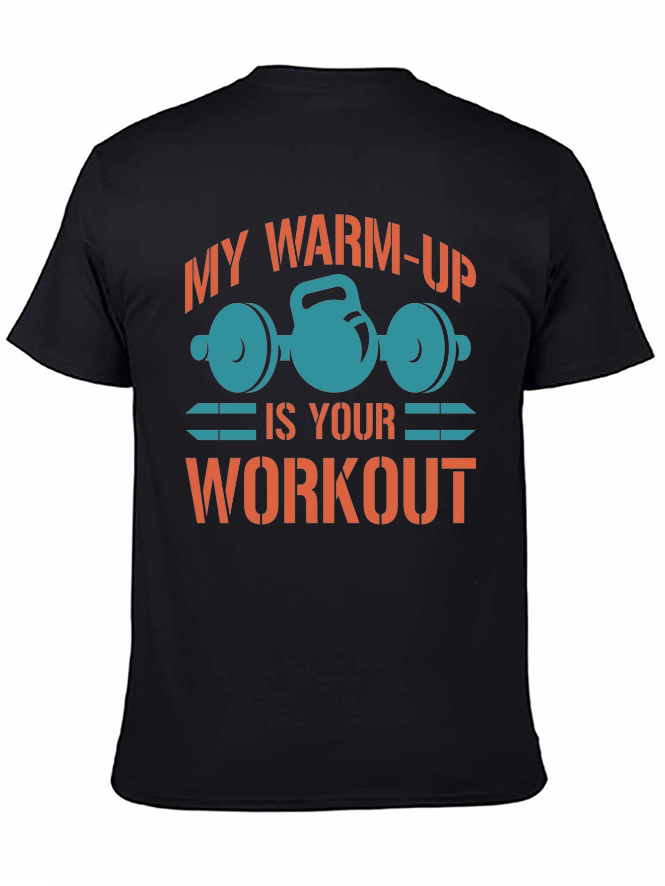 Camiseta Negra Gym Mi Calentamiento