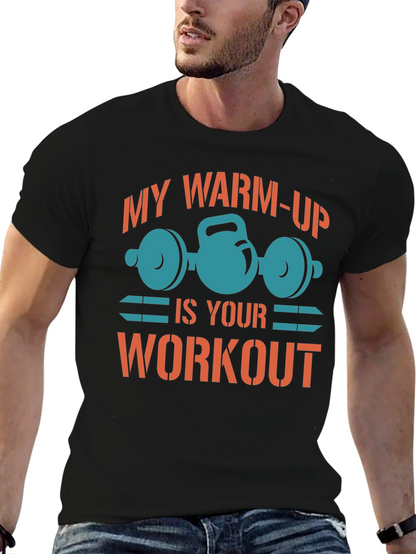 Camiseta Negra Gym Mi Calentamiento