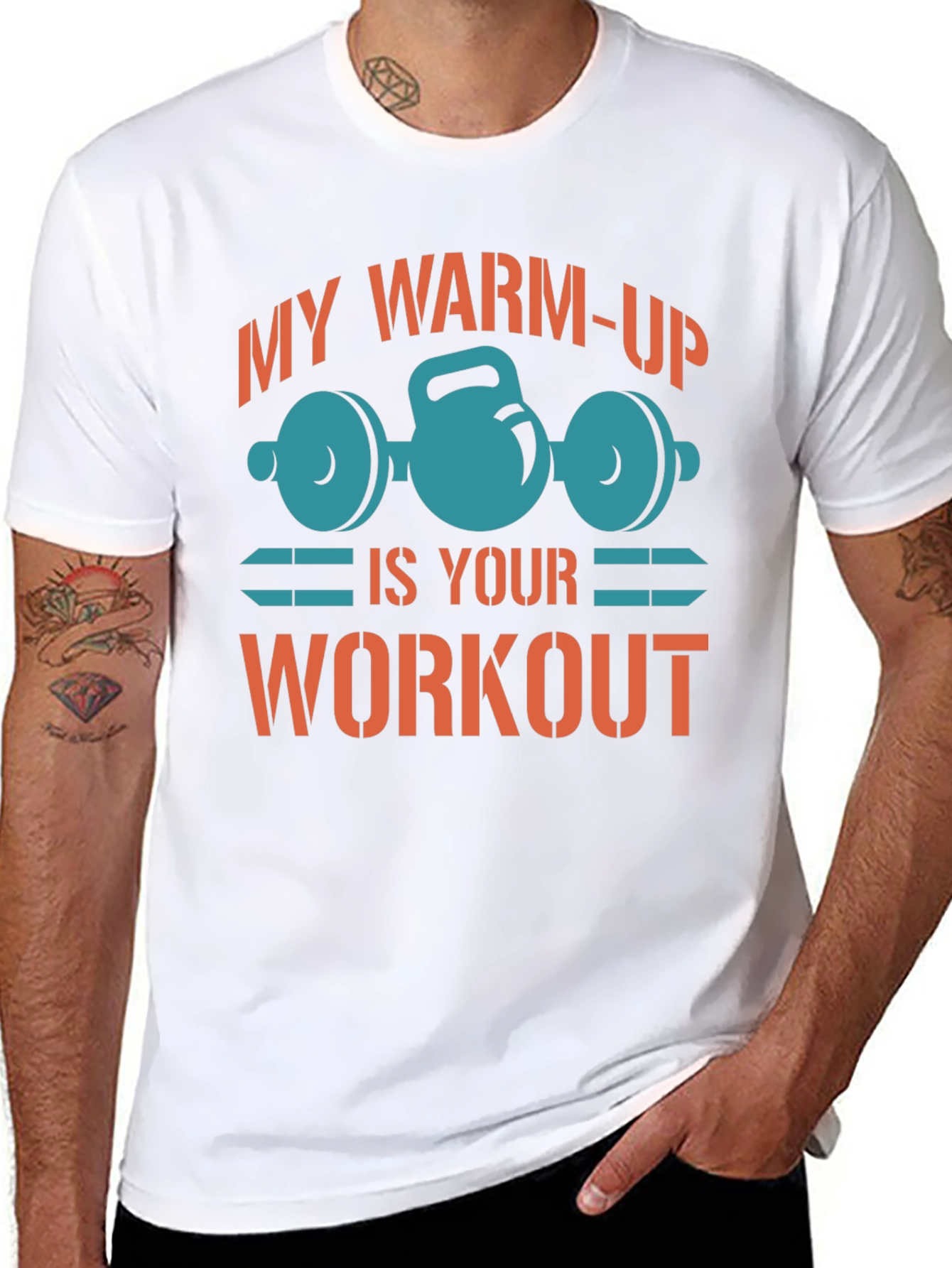 Camiseta Negra Gym Mi Calentamiento