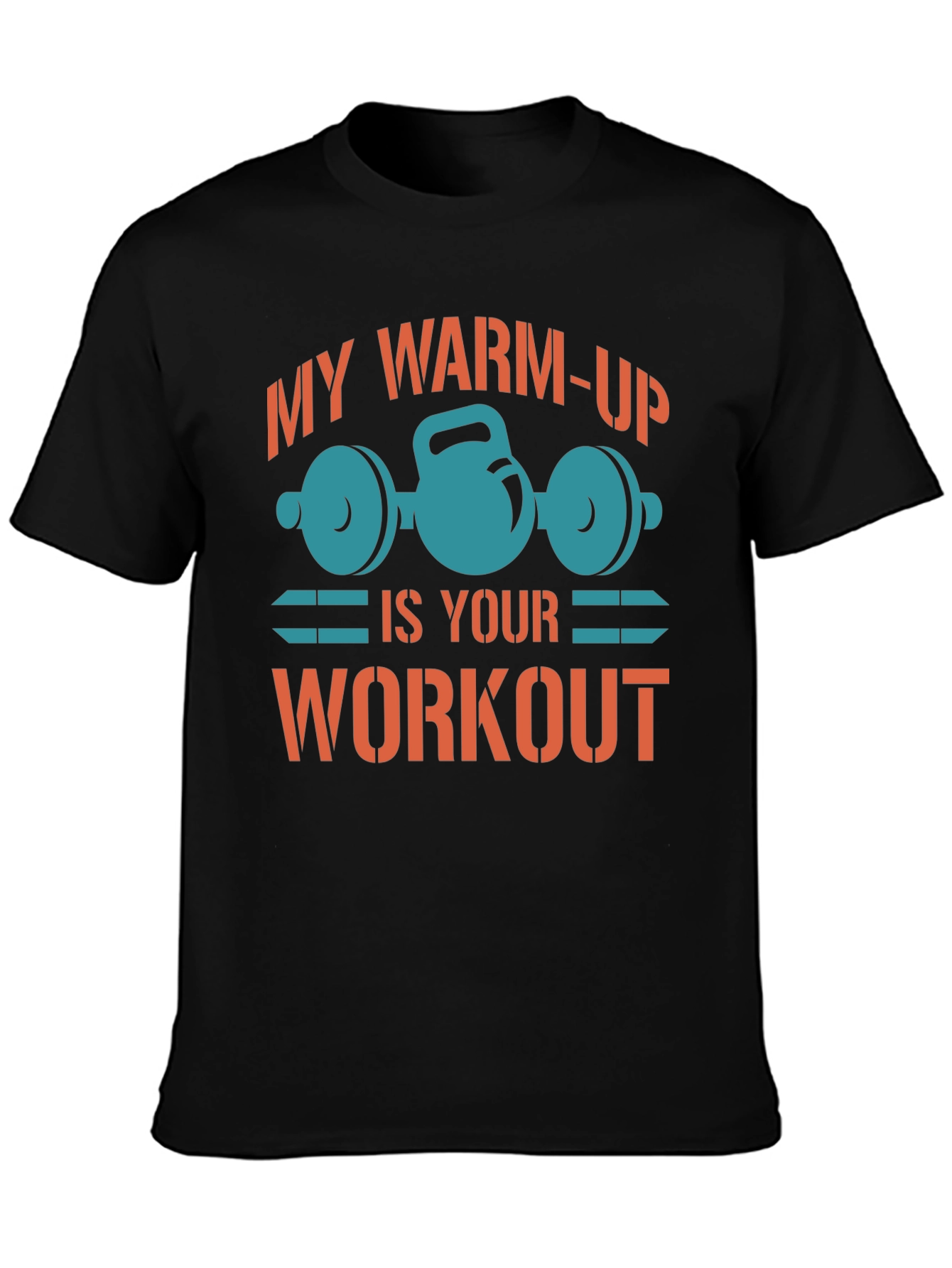 Camiseta Negra Gym Mi Calentamiento