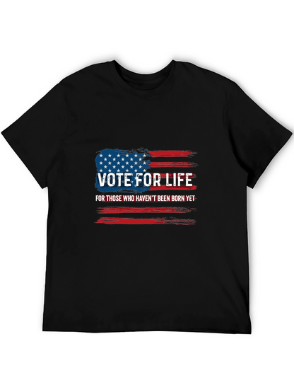 Camiseta Negra Vote For Life Americana