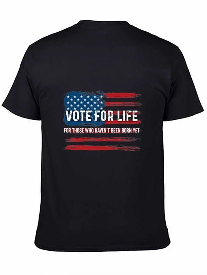 Camiseta Negra Vote For Life Americana