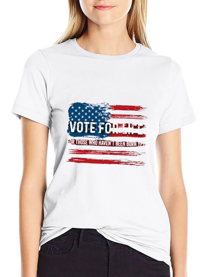 Camiseta Negra Vote For Life Americana