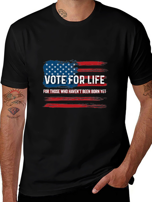 Camiseta Negra Vote For Life Americana